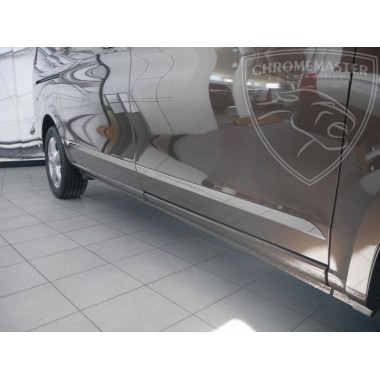 Молдинги на двери (нерж. 6 шт) Mercedes Vito V-class W447 (2014-) 3 двери бренд – Omtec (Omsaline) главное фото